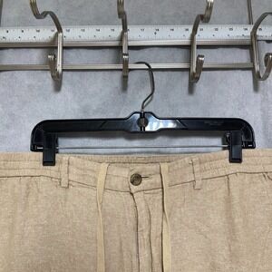Banana Republic Pants Men's 34X26 Beige Athletic Linen Blend Drawstrings Hybrid